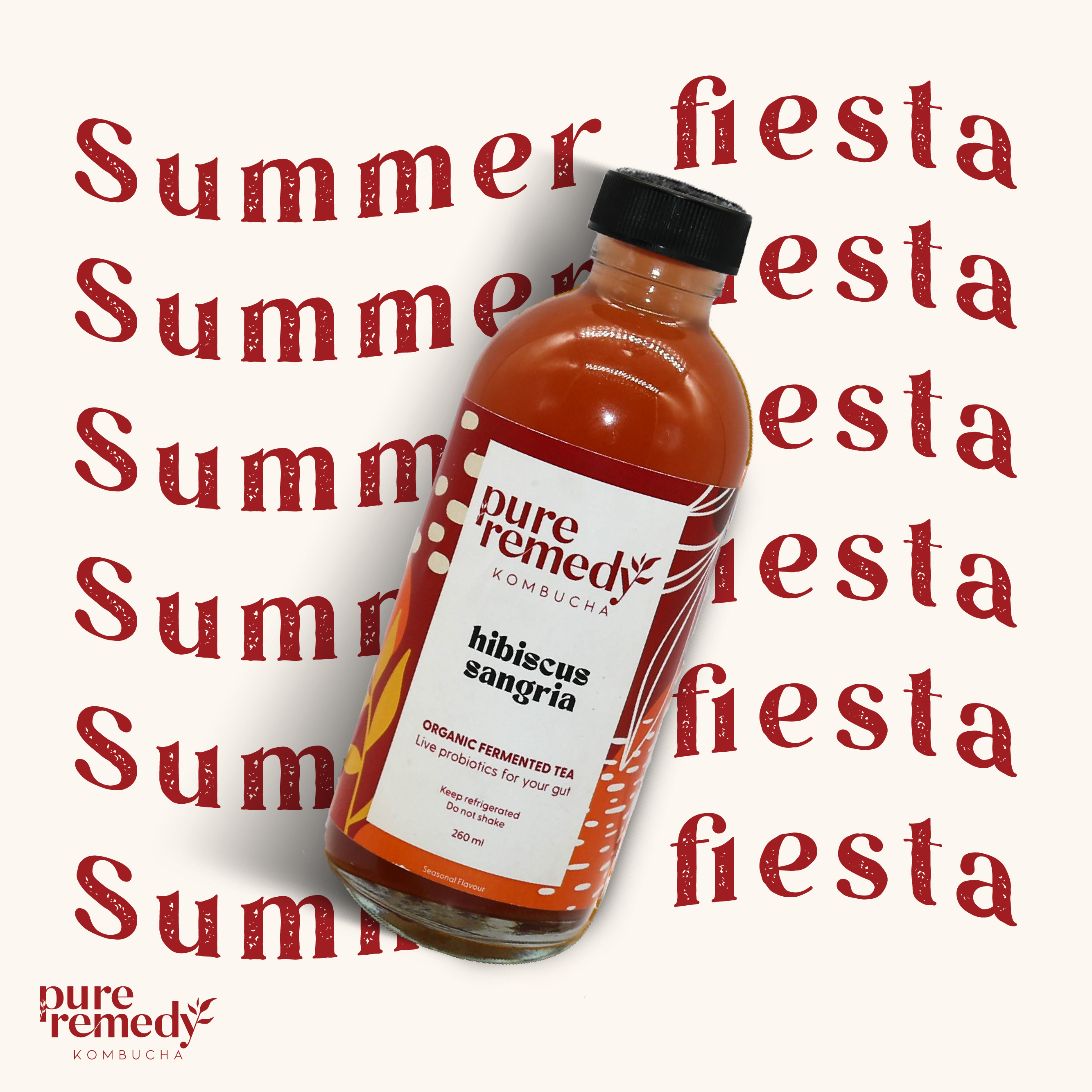 Organic Hibiscus Sangria Kombucha Drink | HappyLyfe