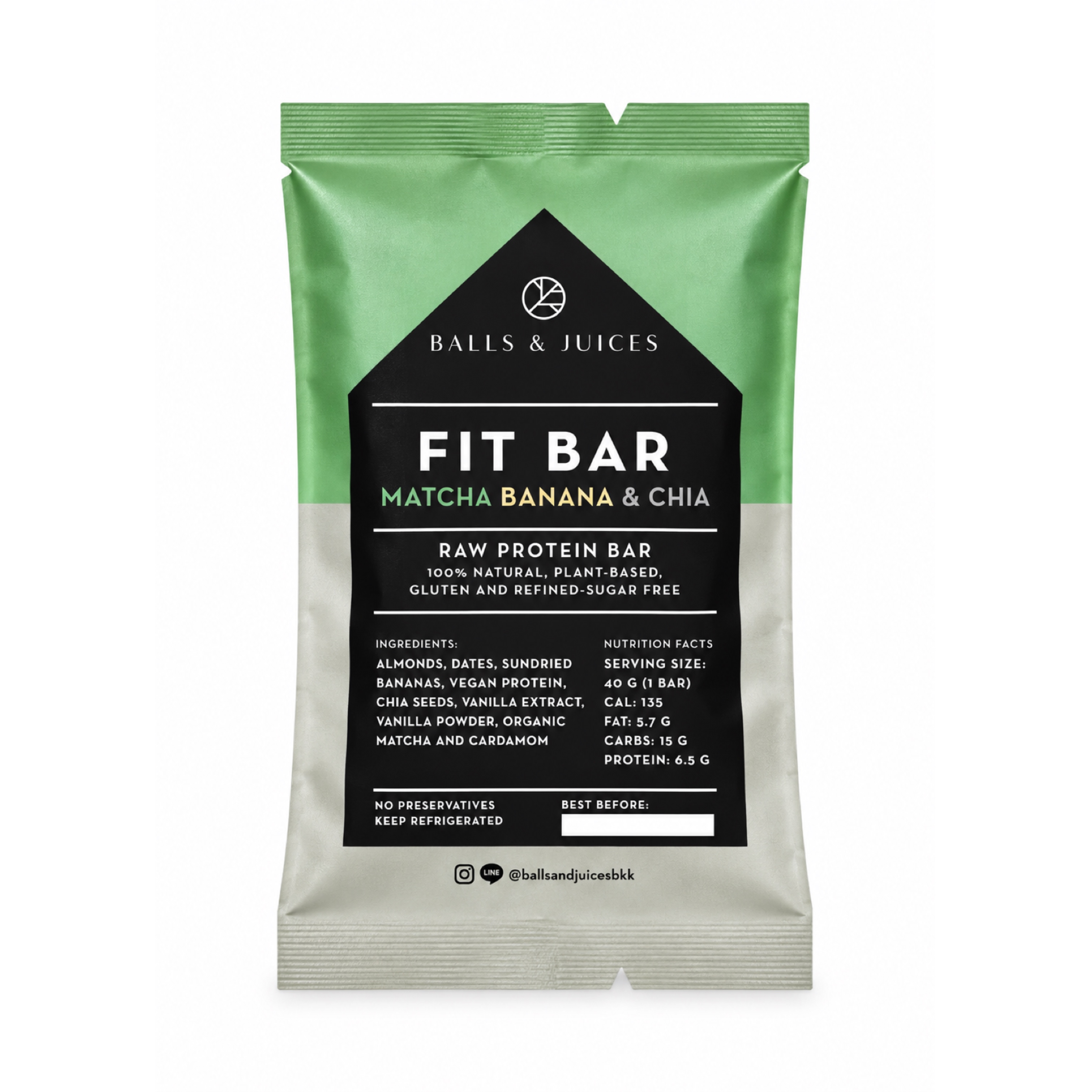 Matcha Banana & Chia Fit Bar