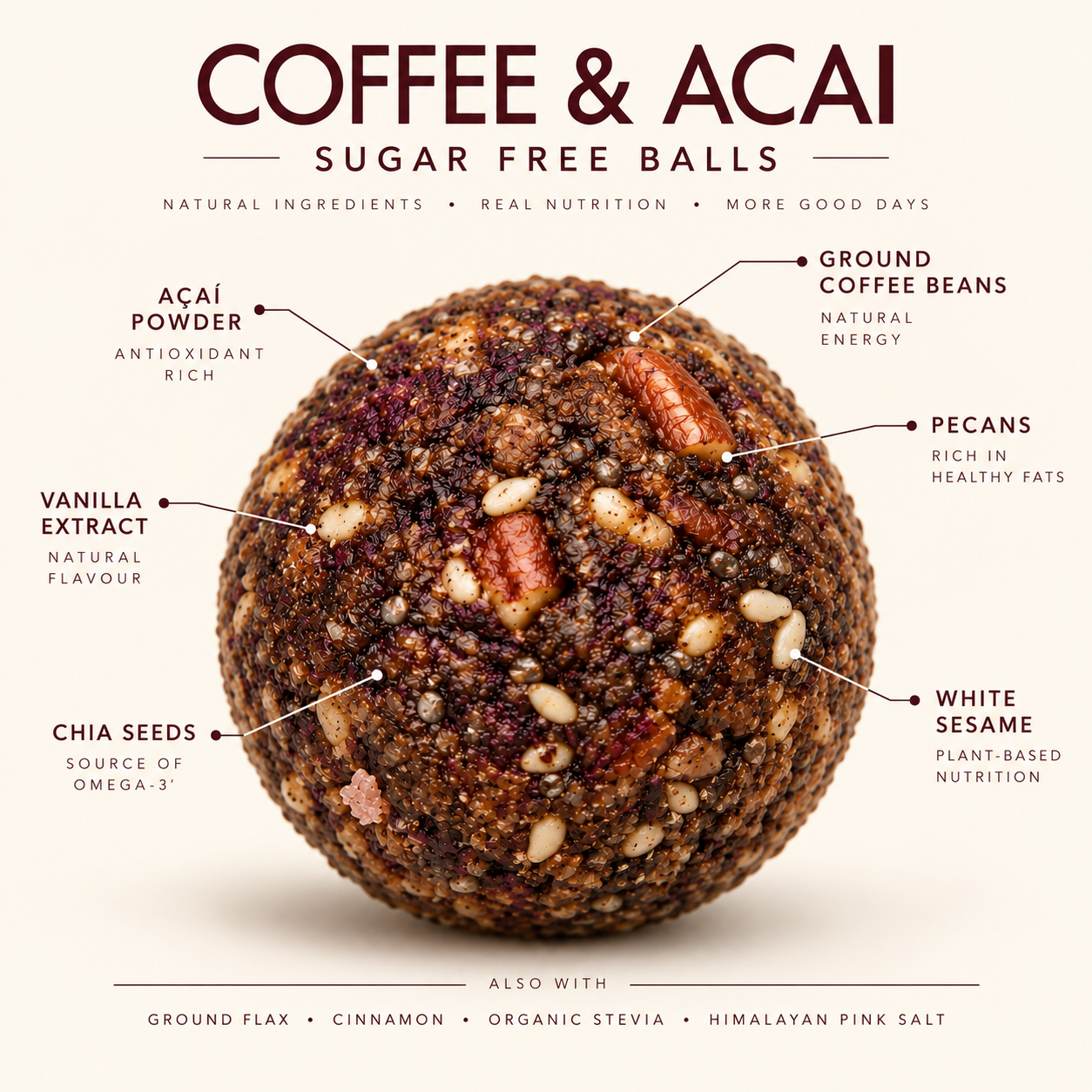 Coffee Acai Sugar Free Balls