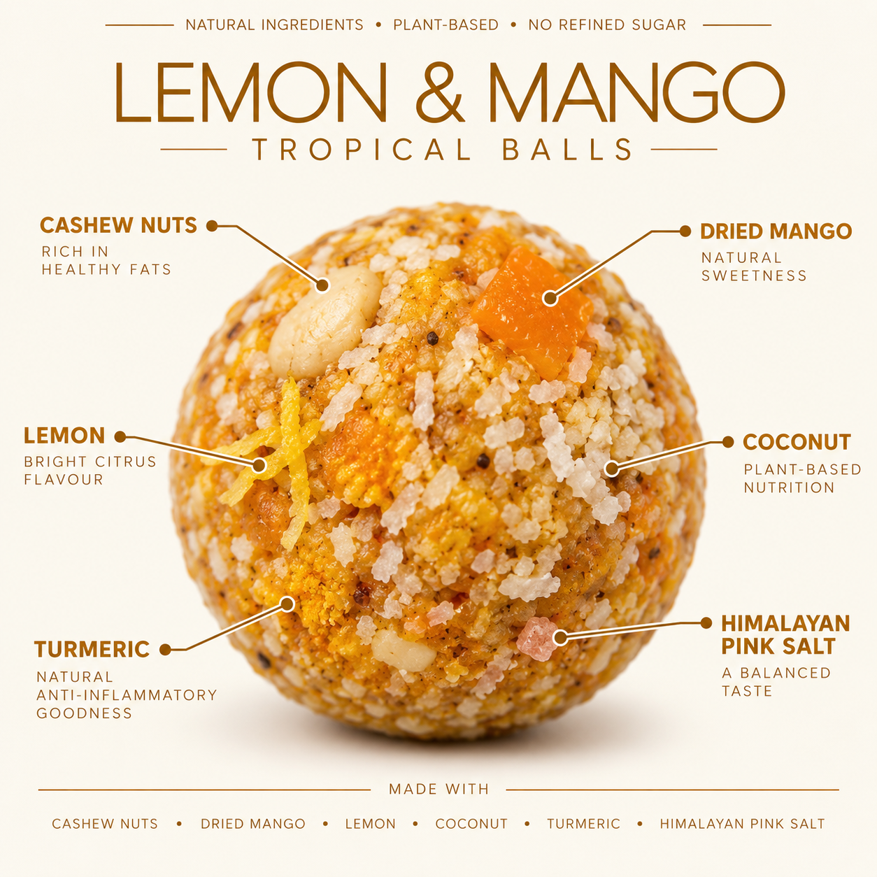 Lemon & Mango Tropical Bliss Balls