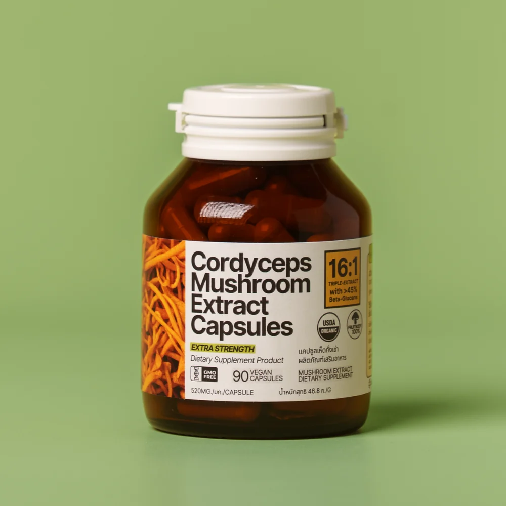Earthling - Cordyceps Mushroom Extract Capsules (16:1 Concentrate)