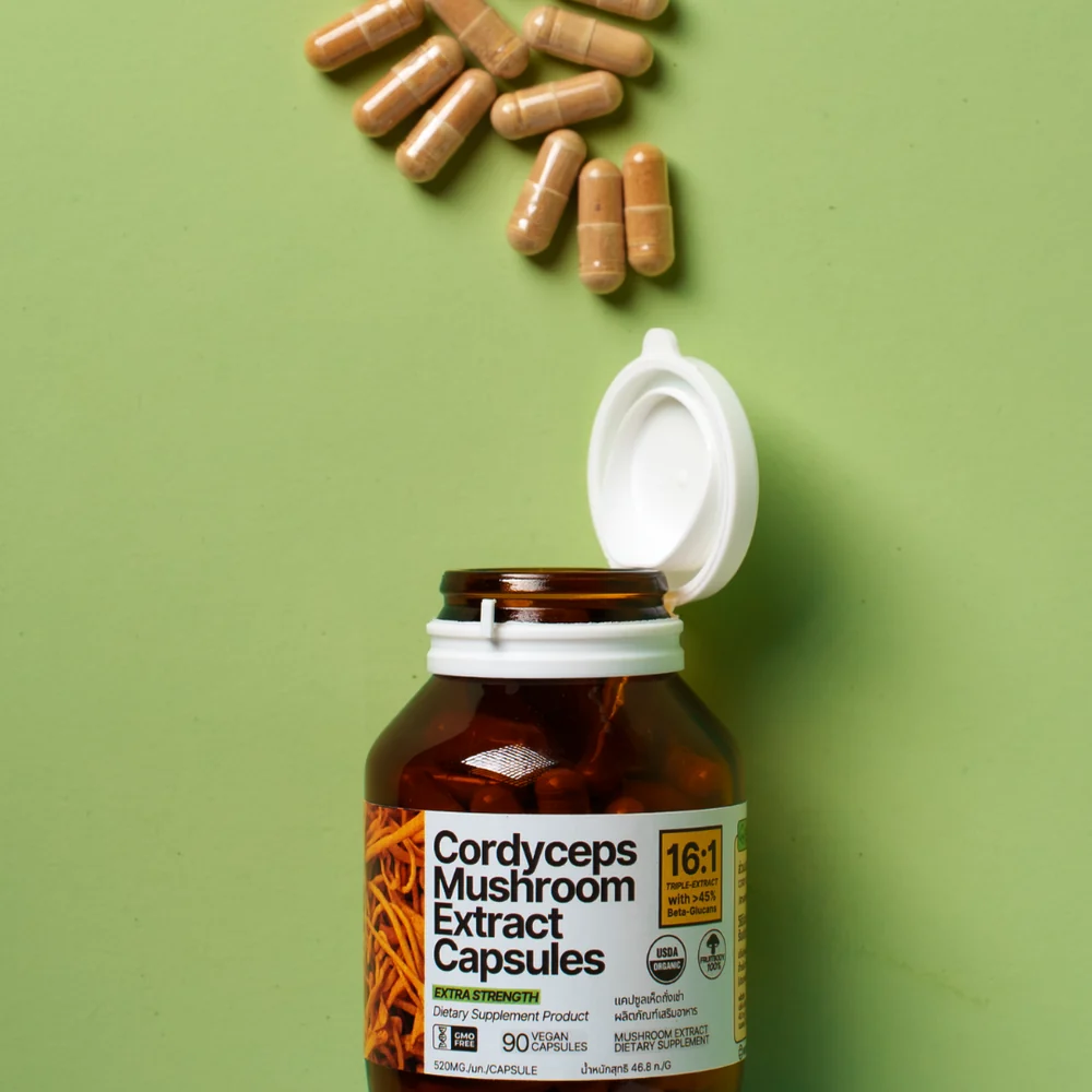 Earthling - Cordyceps Mushroom Extract Capsules (16:1 Concentrate)