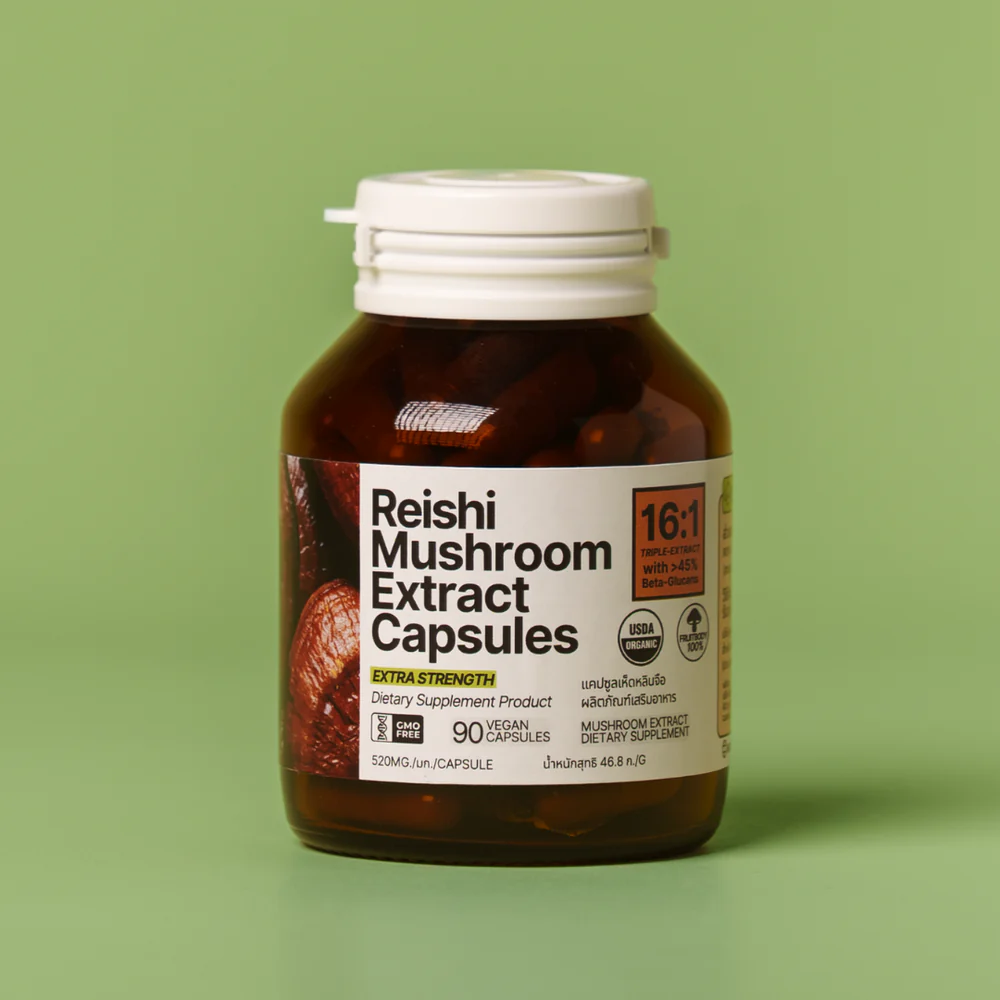 Earthling - Reishi Mushroom Extract Capsules (16:1 Concentrate)