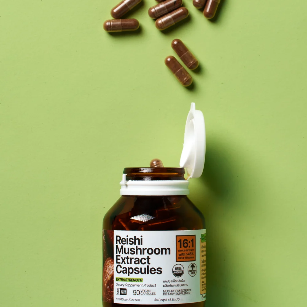 Earthling - Reishi Mushroom Extract Capsules (16:1 Concentrate)